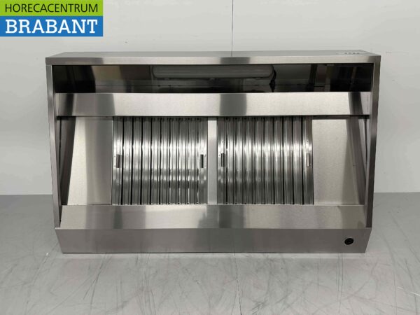 Edelstahl-Dunstabzugshaube Premium-line Motor 1500 Kubikmeter schräges Modell 160 cm 230V Horeca