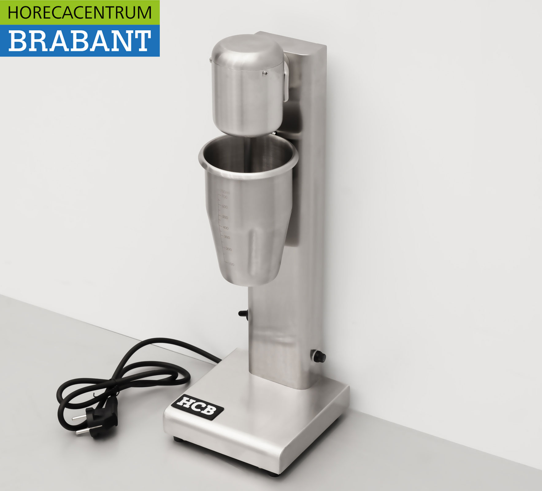 HCB Edelstahl Milchshaker Milchshake-Mixer 750 ml 230V Horeca – Bild 2