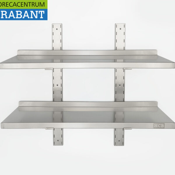 Edelstahl Doppelwandiges Regal 80 x 30 cm Horeca