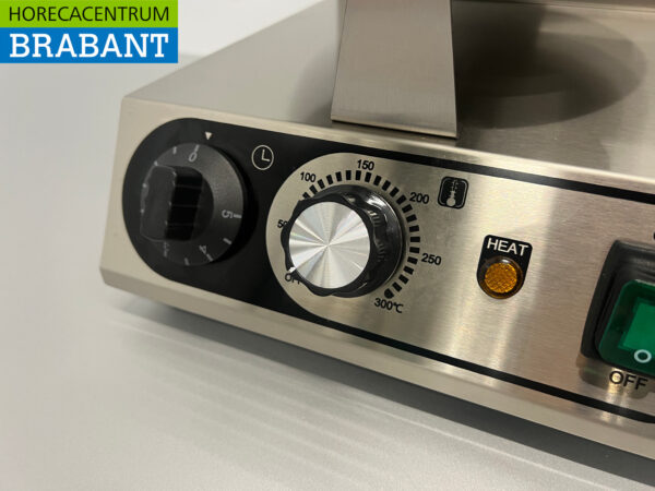 Doppeltes Waffeleisen aus Edelstahl mit Zeitschaltuhr Sirup Waffel Eiswaffel 230V Horeca – Bild 5