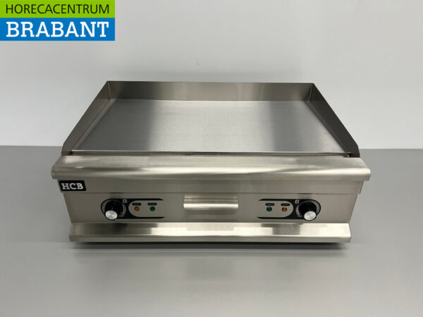 Edelstahl Grillplatte Glatte Grillplatte 75 cm 400V Horeca