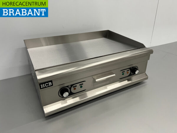 Edelstahl Grillplatte Glatte Grillplatte 75 cm 400V Horeca – Bild 3