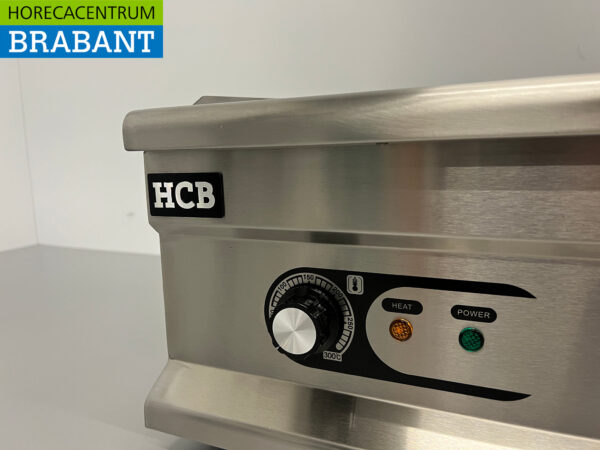 Edelstahl Grillplatte Glatte Grillplatte 75 cm 400V Horeca – Bild 5