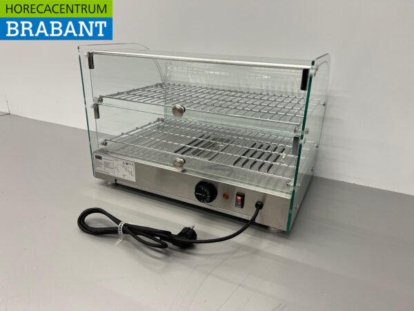 Edelstahl Warmhaltevitrine 45 Liter 55,4 cm 230V Horeca – Bild 7