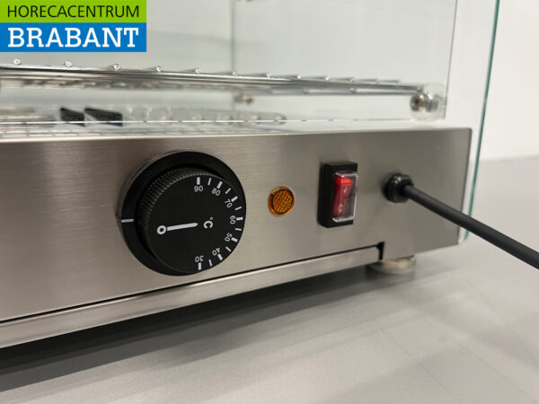 Edelstahl Warmhaltevitrine 45 Liter 55,4 cm 230V Horeca – Bild 9