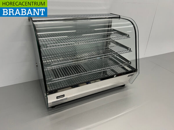 Edelstahl-Deluxe-Warmhaltevitrine 160 Liter 86 cm 230V Horeca – Bild 3