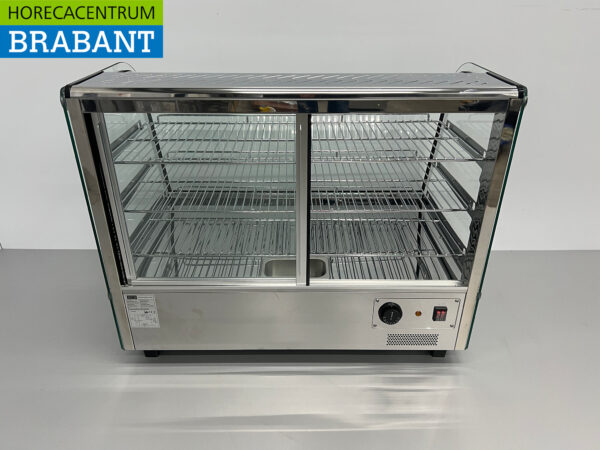 Edelstahl-Deluxe-Warmhaltevitrine 160 Liter 86 cm 230V Horeca – Bild 6