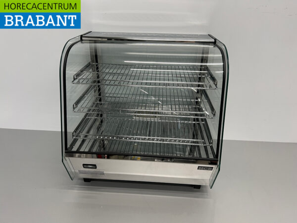 Edelstahl-Deluxe-Warmhaltevitrine 120 Liter 68 cm 230V Horeca