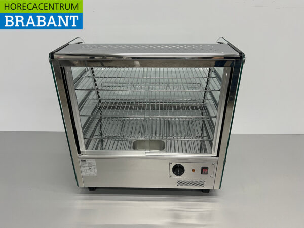 Edelstahl-Deluxe-Warmhaltevitrine 120 Liter 68 cm 230V Horeca – Bild 5