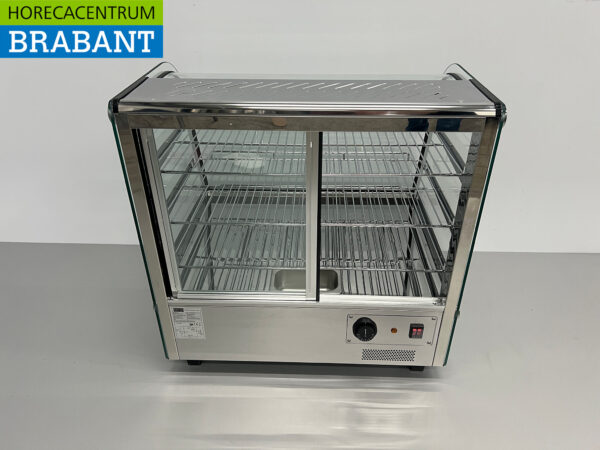 Edelstahl-Deluxe-Warmhaltevitrine 120 Liter 68 cm 230V Horeca – Bild 6
