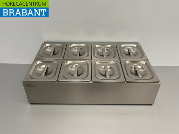 GN-Schalenhalter aus Edelstahl 8 x 1/6 Gastronorm GN 66,5 cm Horeca