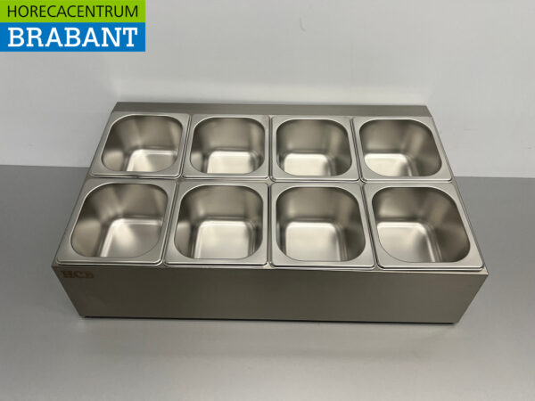 GN-Schalenhalter aus Edelstahl 8 x 1/6 Gastronorm GN 66,5 cm Horeca – Bild 4