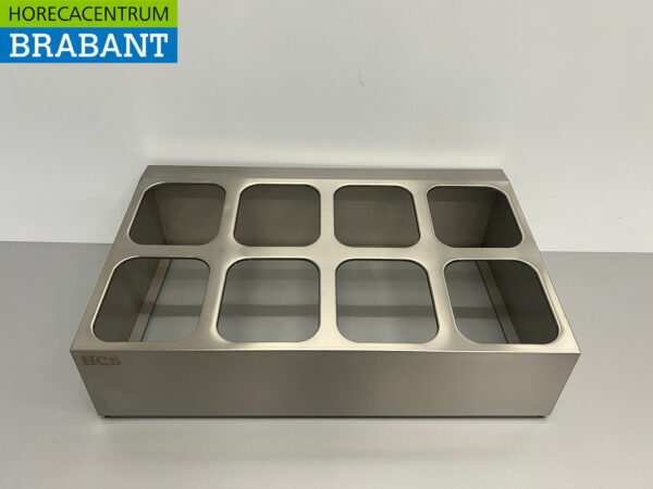 GN-Schalenhalter aus Edelstahl 8 x 1/6 Gastronorm GN 66,5 cm Horeca – Bild 5