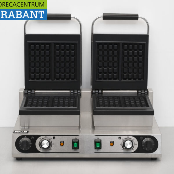 Doppeltes Waffeleisen aus Edelstahl Lüttich Waffeln 230V Catering