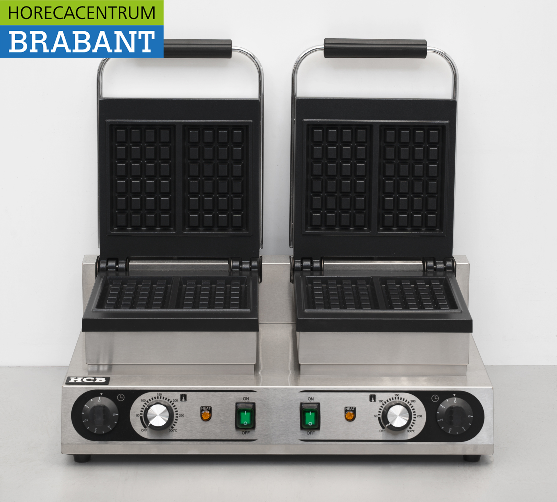 Doppeltes Waffeleisen aus Edelstahl Lüttich Waffeln 230V Catering