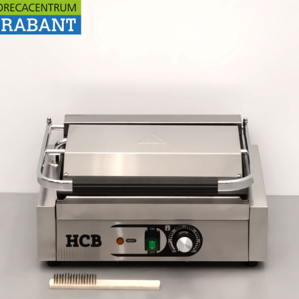 HCB Edelstahl Kontaktgrill Paninigrill Grill glatt/glatt 230V Horeca