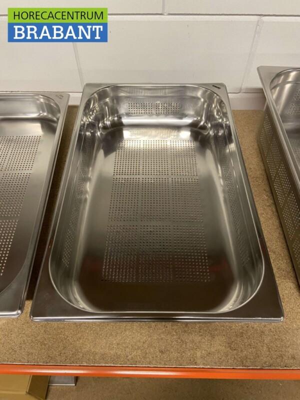 Perforiertes Gastronormtablett aus Edelstahl GN Tablett 1/1 Tiefe 100 mm Horeca – Bild 2