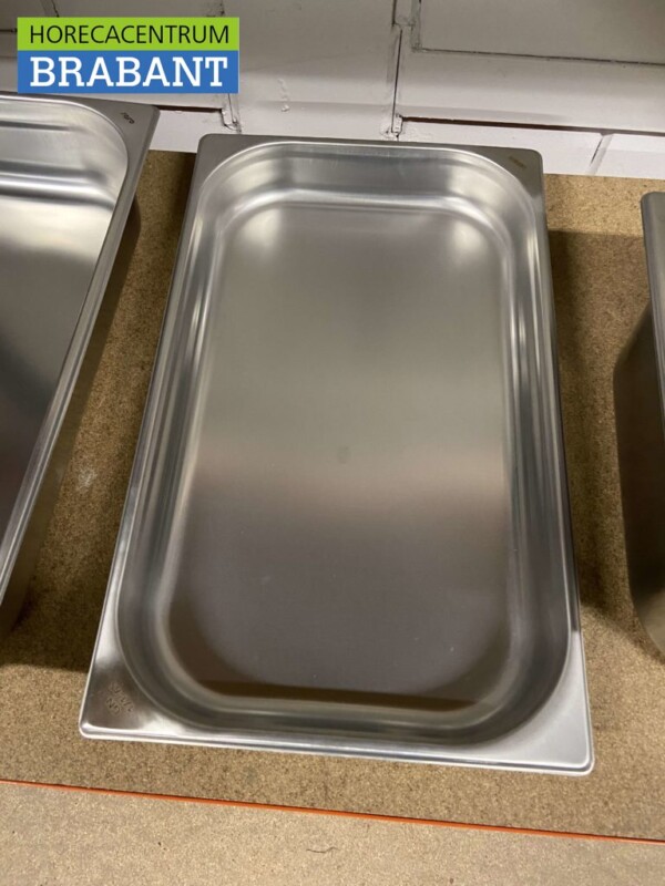 Edelstahl HCB Gastronorm Tablett GN Tablett 1/1 Tiefe 65 mm Horeca – Bild 2