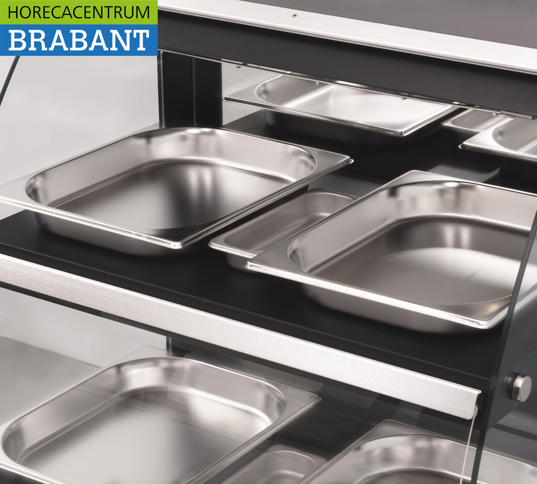 Edelstahl-Deluxe-Wärmeschrank 4 x ½ GN 63 cm 230V Horeca – Bild 4