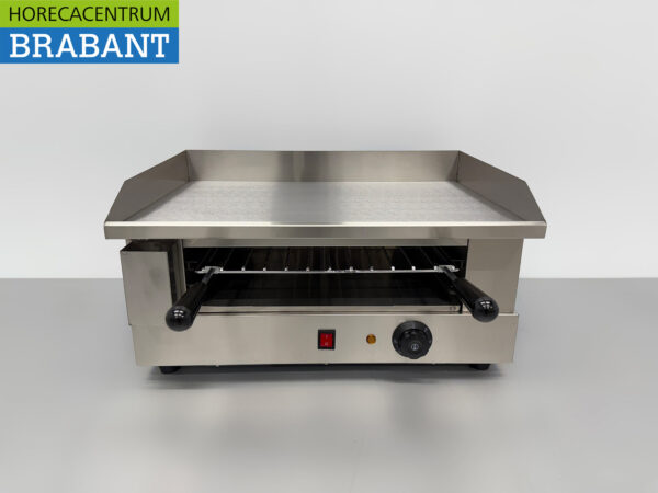 HCB Edelstahl Grillplatte mit Salamander Grill 55 cm 230V Horeca