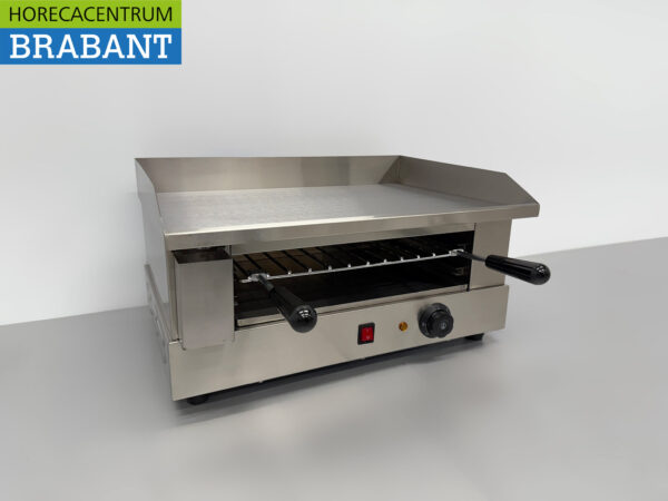 HCB Edelstahl Grillplatte mit Salamander Grill 55 cm 230V Horeca – Bild 3