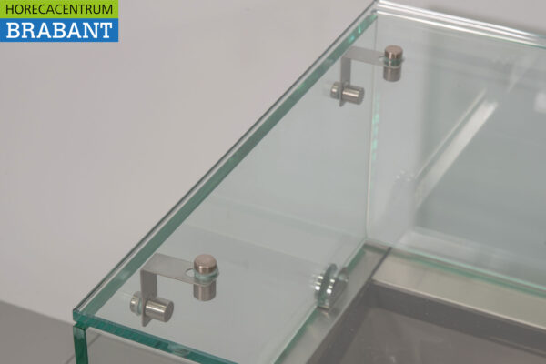 Thekenvitrine aus Edelstahl Thekenvitrine saladière 7 x 1/3 GN 160 cm Horeca – Bild 5
