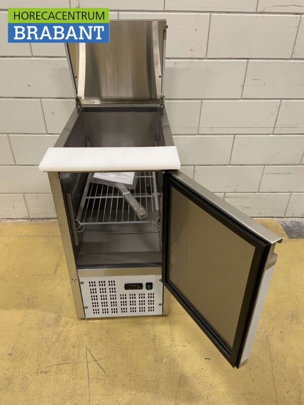 Edelstahl Saladette Gekühlte Arbeitsplatte 1 Tür 1/1 GN 43,5 cm 230V Horeca – Bild 6