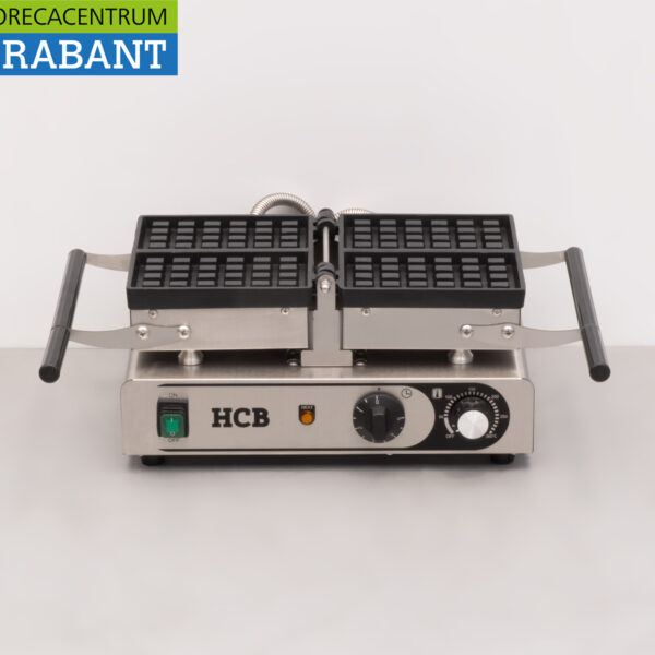 HCB Edelstahl Kippwaffeleisen mit Zeitschaltuhr 230V Catering