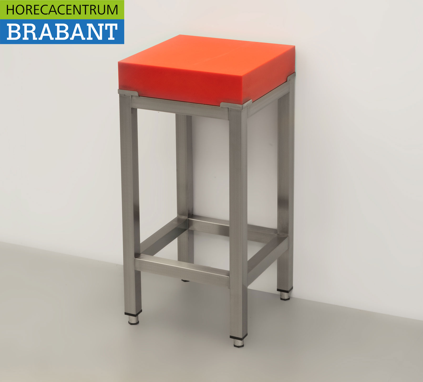 Edelstahl Polyethylen PE Hackklotz Premium-line 40 x 40 cm Catering Metzgerei – Bild 2