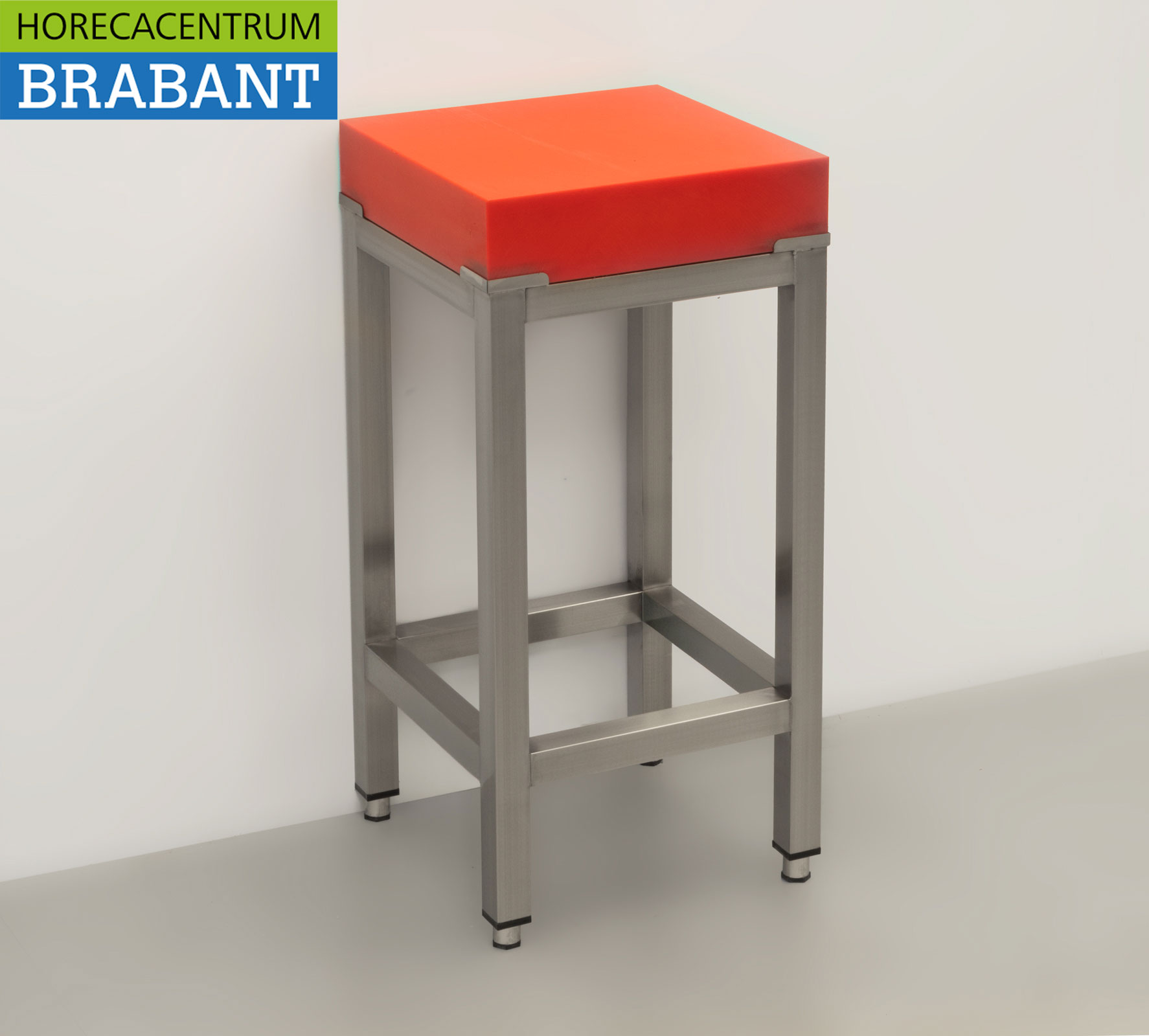 Edelstahl Polyethylen PE Hackklotz Premium-line 40 x 40 cm Catering Metzgerei – Bild 3