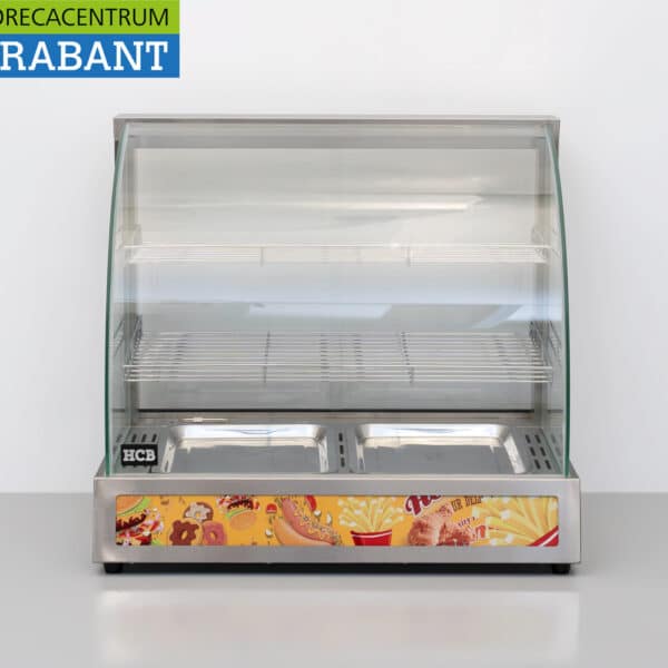HCB Edelstahl-Warmhaltevitrine 66 cm, 230 V, Gastronomie