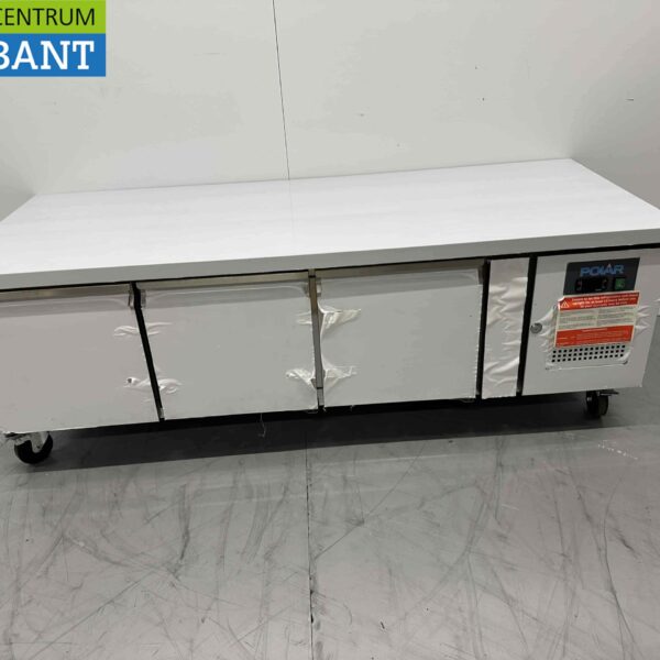 Polar Kühltheke aus Edelstahl 3 Türen 179,5 cm 230V Horeca