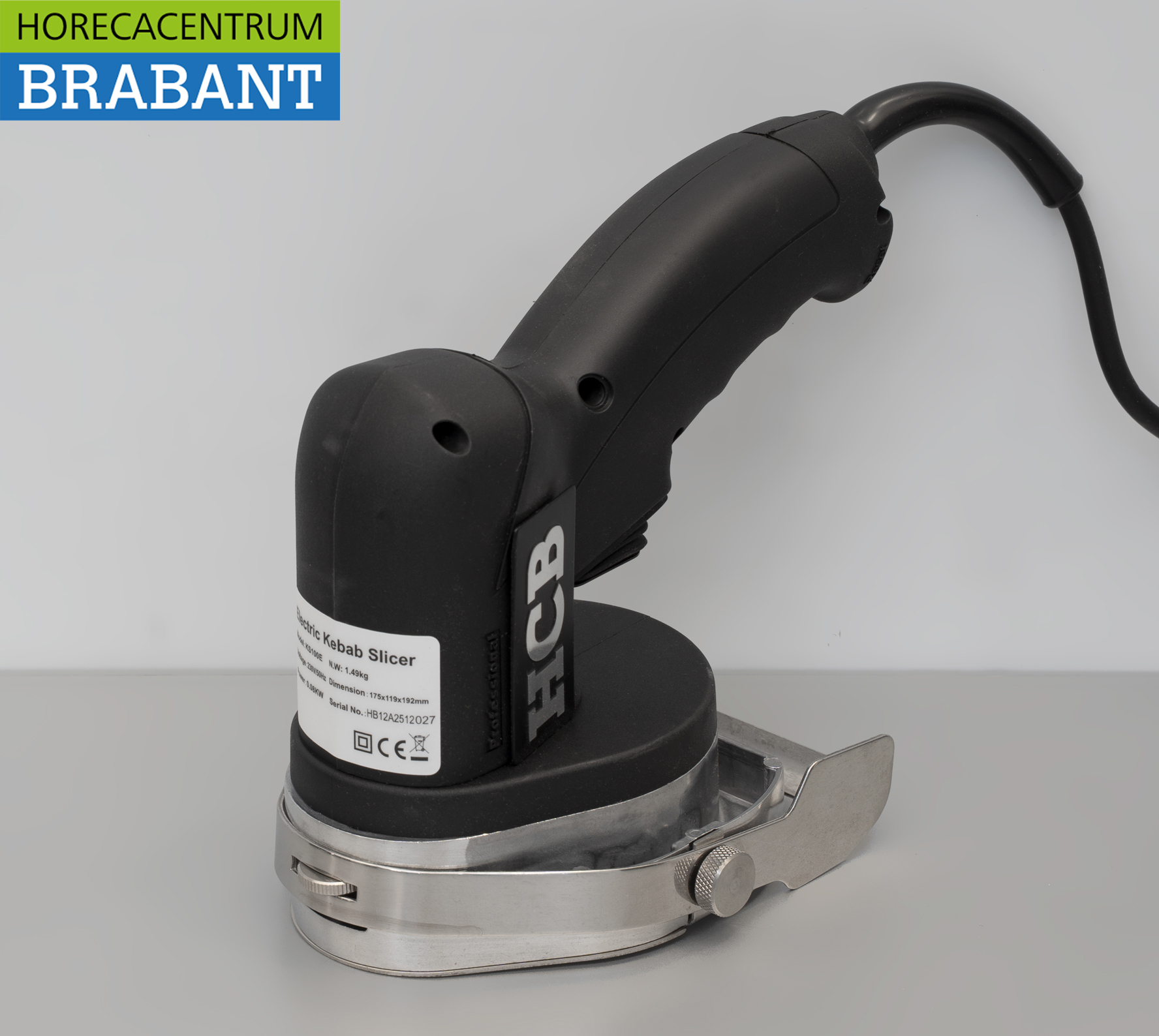 HCB Edelstahl-Dönermesser, Kapazität 60 kg/Tag, 230 V, Gastronomie – Bild 2