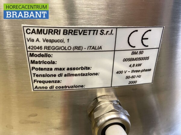 Camurri Heißwasserspender aus Edelstahl Kaffeespender 50 Liter 400V Horeca – Bild 6