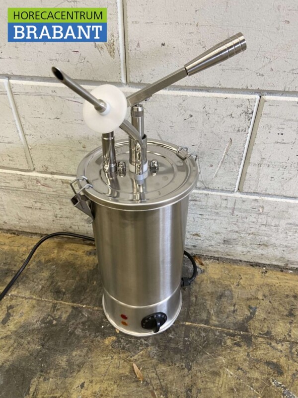 Edelstahl GGG Beheizter Soßenspender Soßenpumpe Schokoladenpumpe 3 Liter 230V Horeca