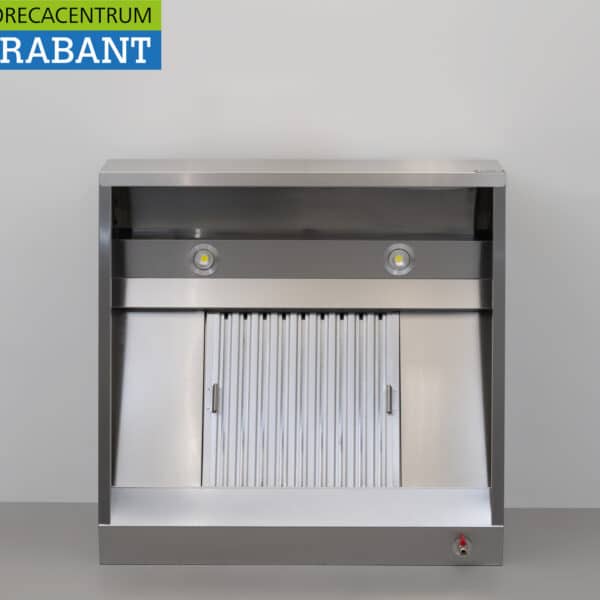 HCB Edelstahl-Dunstabzugshaube mit Lamellenfiltern, Premium-Line, 100 cm, schräges Modell, Gastronomie