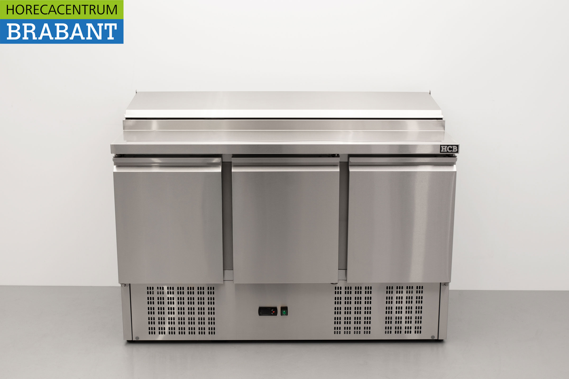 HCB Edelstahl Saladette Saladiere Gekühlte Werkbank 136,5 cm 230V Horeca