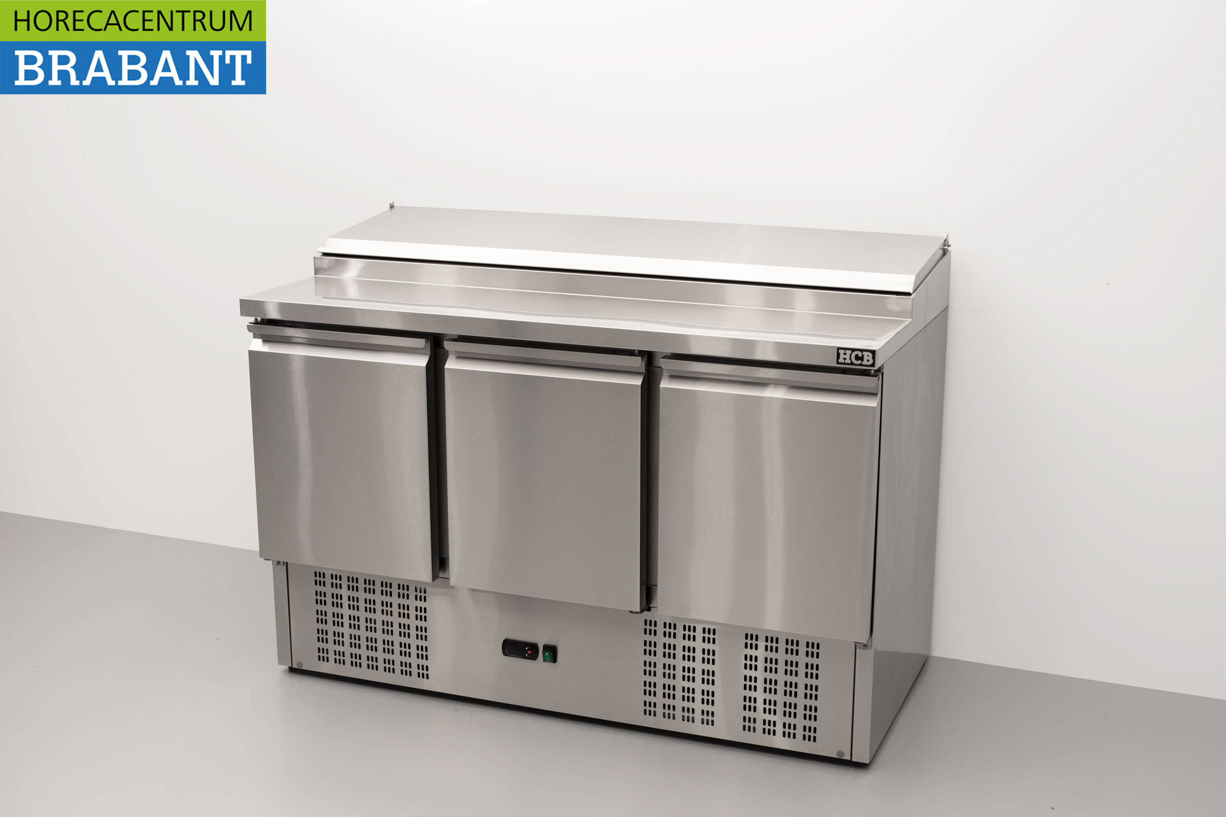 HCB Edelstahl Saladette Saladiere Gekühlte Werkbank 136,5 cm 230V Horeca – Bild 2