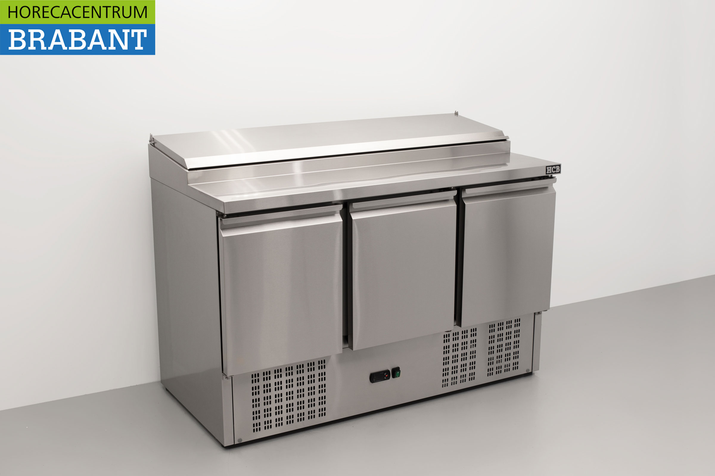 HCB Edelstahl Saladette Saladiere Gekühlte Werkbank 136,5 cm 230V Horeca – Bild 3