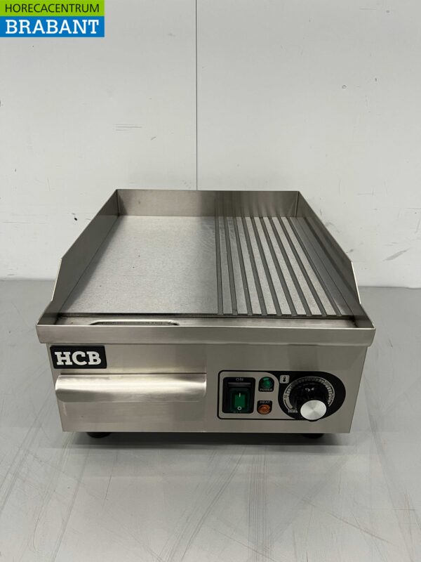 Edelstahl Grillplatte 1/2 Gerippt 36 cm 230V Horeca