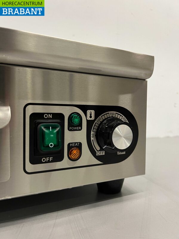 Edelstahl Grillplatte 1/2 Gerippt 36 cm 230V Horeca – Bild 4