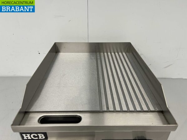 Edelstahl Grillplatte 1/2 Gerippt 36 cm 230V Horeca – Bild 5