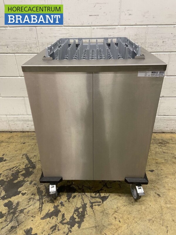 Edelstahl Mobile Waskrattenwagen Waskrattendispenser 50 x 50 cm 230V Horeca