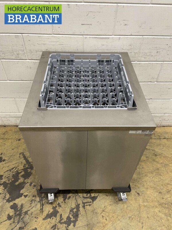 Edelstahl Mobile Waskrattenwagen Waskrattendispenser 50 x 50 cm 230V Horeca – Bild 2