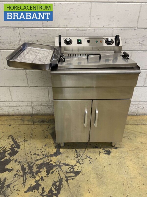 Edelstahl Fischfriteuse Oilball Friteuse Fritteuse 30 Liter 400V Horeca