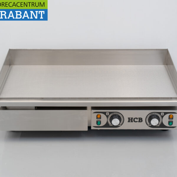 HCB Edelstahl-Grillplatte, glatt, Backblech, 73 cm, 2 × 230 V, Gastronomie