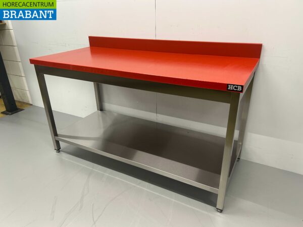 Edelstahl HCB Polyethylen PE Schneidetisch Arbeitstisch Premium-line 160 cm Gastronomie Metzgerei – Bild 2