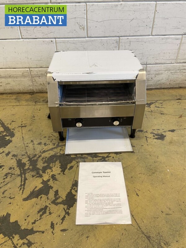 Edelstahl Durchlauftoaster Brotröster Durchlaufofen 450 230V Horeca – Bild 2