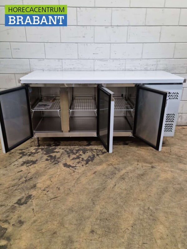 Edelstahl HCB Gekühlte Werkbank 3 Türen 179,5 cm 230V Horeca – Bild 4