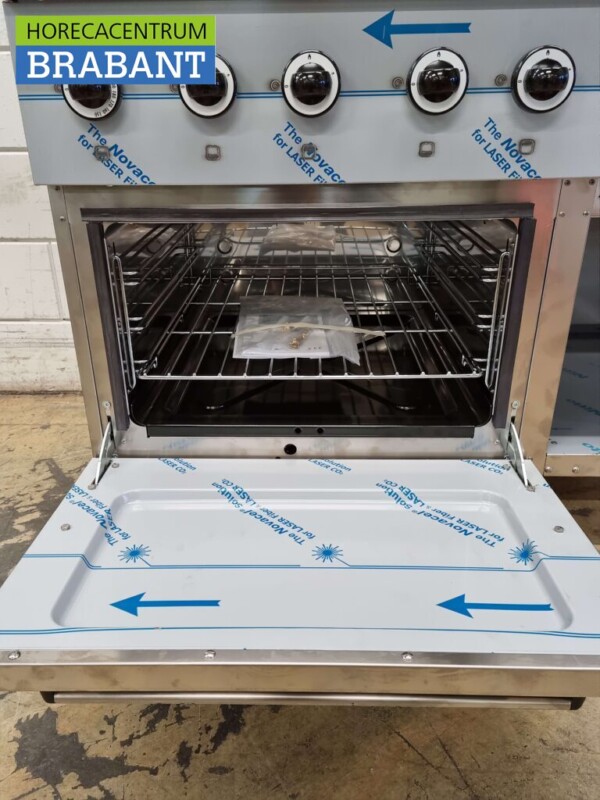 Edelstahl MBM Dexion 6-Flammen-Herd Gasherd mit Gasofen 110 cm GAS Horeca – Bild 5